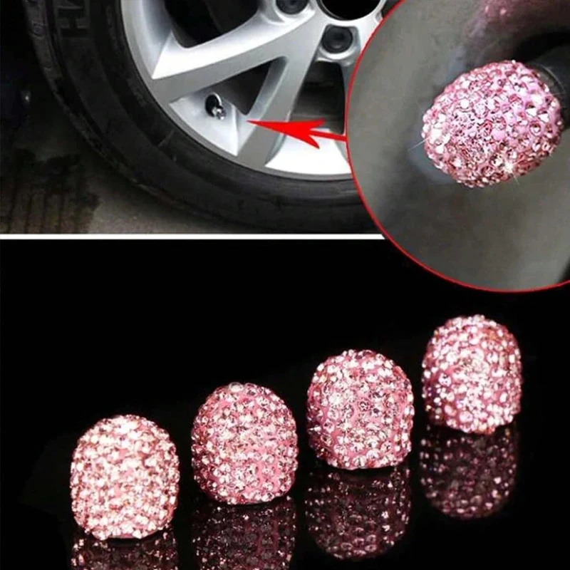 2/4PCS Diamond Car Tire Valve  - Motorcycle Valve Cover review and price