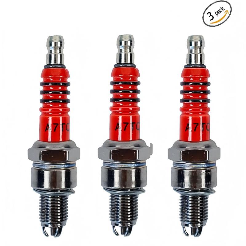 3Pcs A7TC 3Electrode Spark Plu - Motorcycle Spark Plug review and price